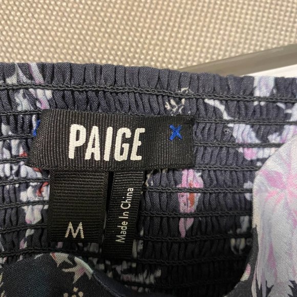 PAIGE Tolucah Floral Print Tie Shoulder Sundress Blue - Picture 8 of 8